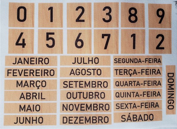 Calendário de mesa Madeira