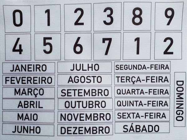 Calendário de mesa Branco