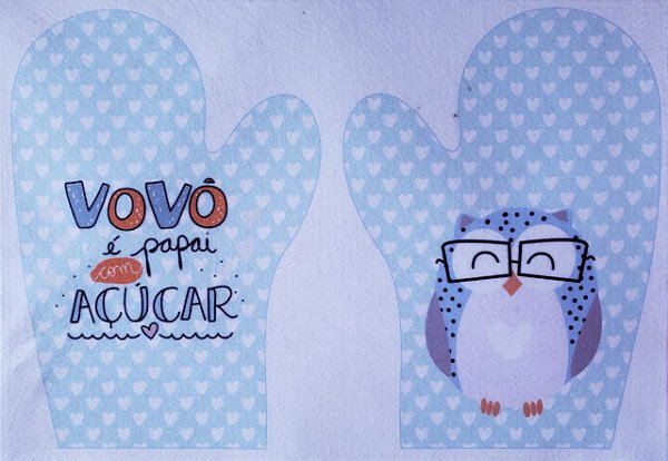 Luva para cozinha - Vovô é papai com açúcar