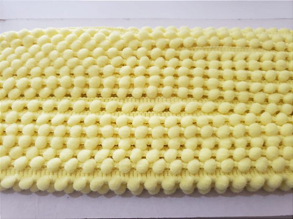 FIta pompom 6mm mini Amarelo Bebê