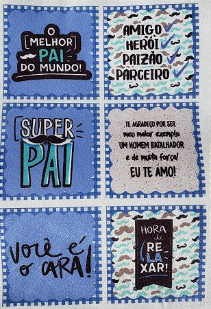 Estampa quadrada Dia dos Pais 9 Centímetros 3 - Caixa explosiva