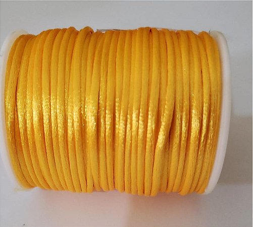 Cordão Cetim / 2mm Amarelo