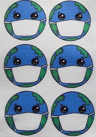 Planeta terra de máscara