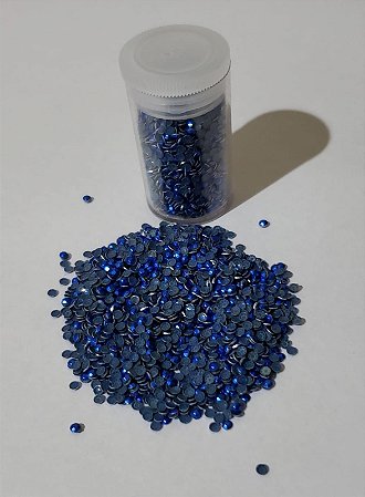 Strass Azul Bandeira 2mm Termocolante