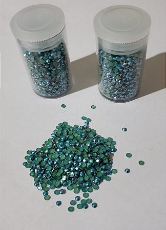 Strass Verde Agua 2mm Termocolante