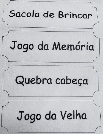 Kit sacola de brincar