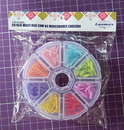 Estojo Multiuso Marcadores Cadeado 80 unidades Lanmax
