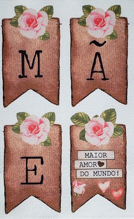 Kit de flamulas para varal Dia das Mães