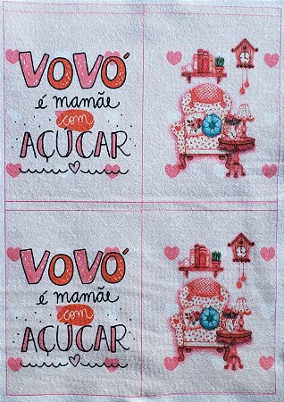 Saquinho Porta Sabonete Vovó é mamãe com açucar