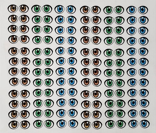 Olhinhos 1 x 1,5cm 72  pares