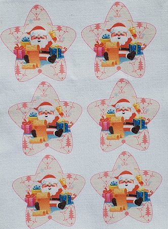 Pingente Estrelinha de Natal - Papai Noel Presentes