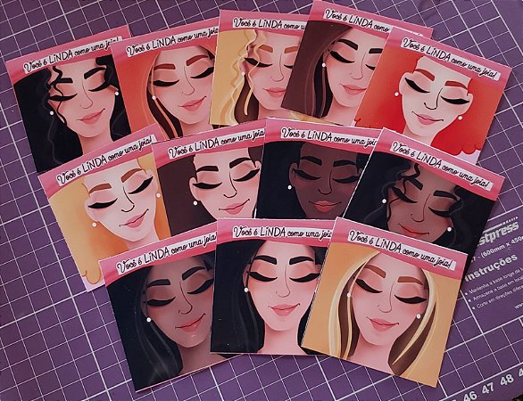 Card para Brincos - Você é linda como uma joia