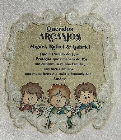 Placa Arcanjos- Queridos Arcanjos