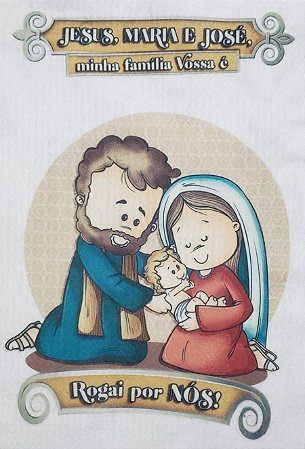 Placa de porta- Sagrada Família - Jesus, Maria e José