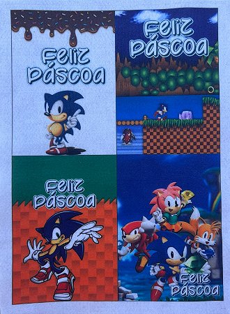 Saquinho Porta sabonete/ chocolate- Pascoa Sonic