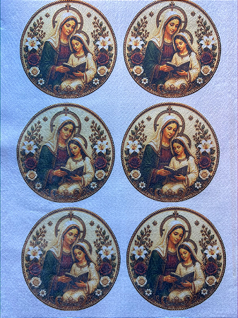 Medalha Santa Ana patchwork 9cm