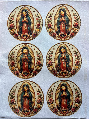 Medalha Nossa Senhora de Guadalupe "Coleção Bordados" 9cm