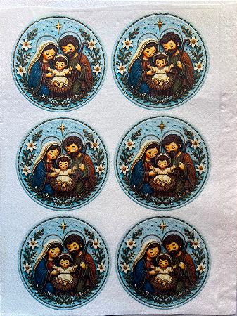 Medalha Sagrada familia "Coleção Bordados" 9cm