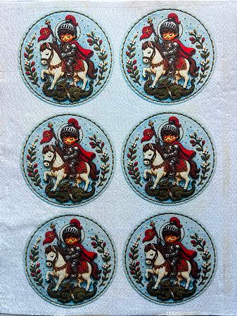 Medalha São Jorge "Coleção Bordados" 9cm