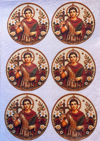 Medalha Santo Expedito "Coleção Bordados" 9cm
