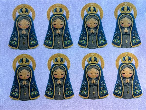 Nossa Senhora Aparecida "Coleção Costurados a mão" 9cm