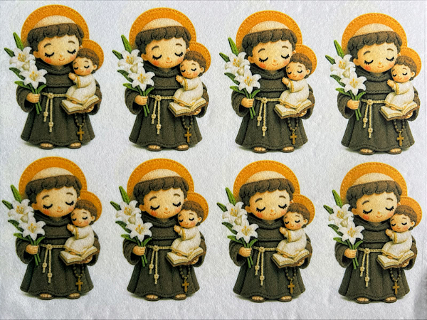 Santo Antonio "Coleção Costurados a mão" 9cm