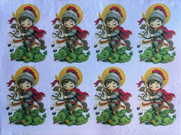 São Jorge "Coleção Costurados a mão" 9cm