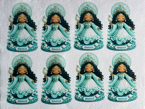 Orixá Iemanja "Coleção Costurados a mão" 9cm