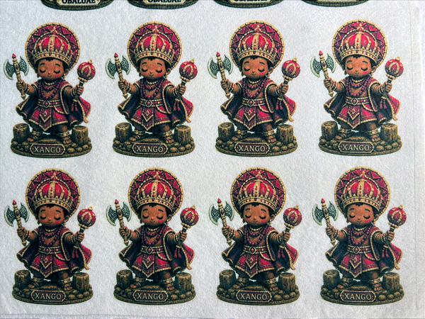 Orixá Xango "Coleção Costurados a mão" 9cm