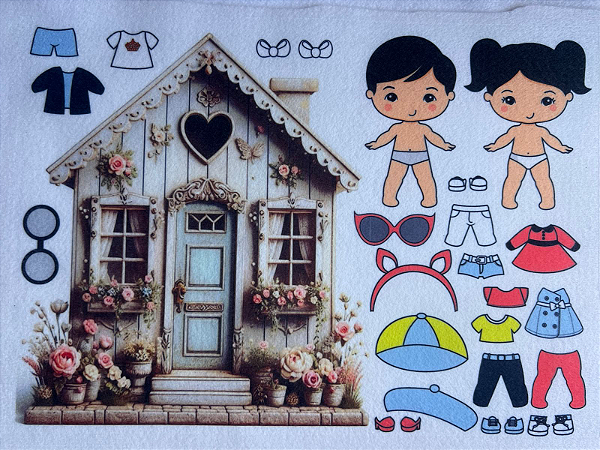 Casinha de Boneca de vestir