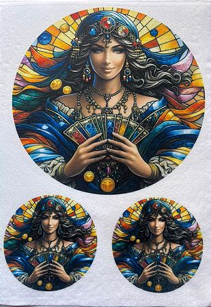 Vitral Mandala Cigana Prosperidade