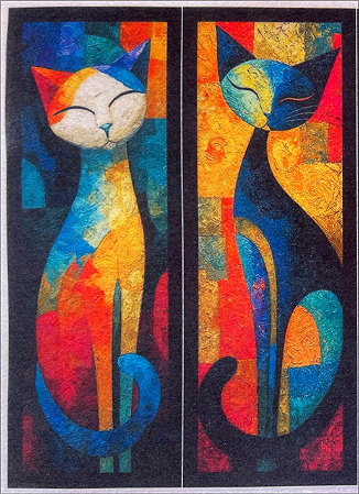 Duo de quadros Gatinhos