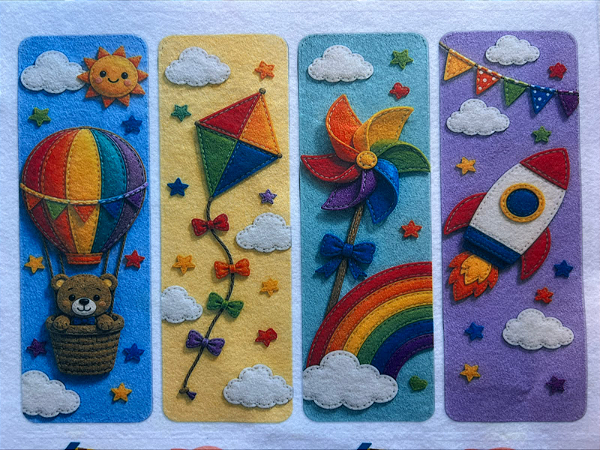 Marca Paginas Infantil 1 Coleção "Feito a mão"