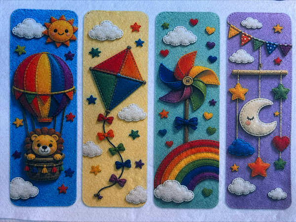 Marca Paginas Infantil 2 Coleção "Feito a mão"