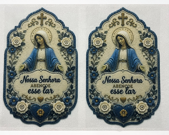 Nossa Senhora Abençoe esse Lar "Costurados a Mão"