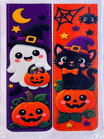 Porta Bis Halloween 2 "Coleção costurados a mão"