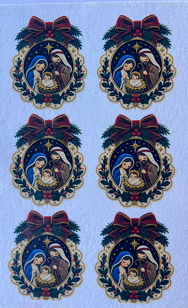 Natal- Medalha ou Pingente Presepio "Coleção costurados a mão"