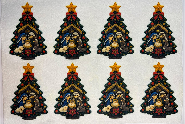 Arvore/ Pinheiro Presepio de Natal "Coleção Costurados a mão"