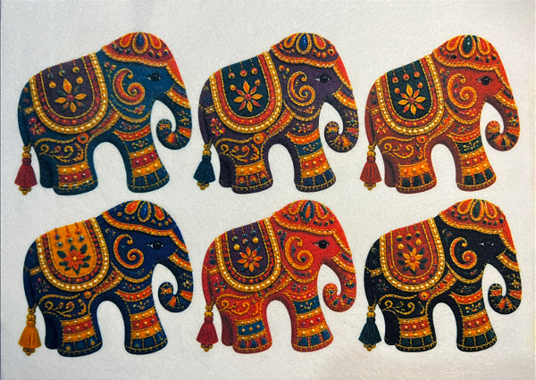 Elefante Indiano Lado A "Coleção Costurados a mão"