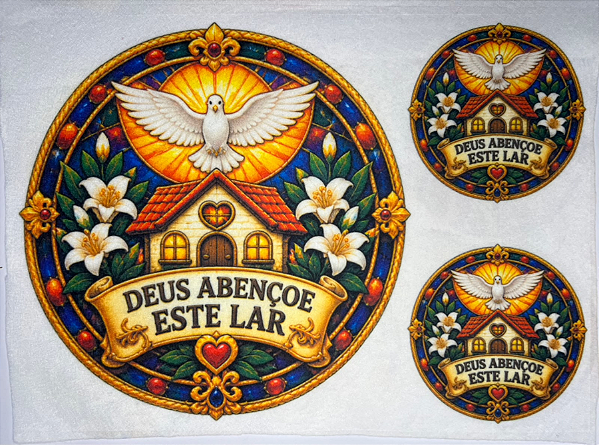 Vitral Deus abençoe esse lar