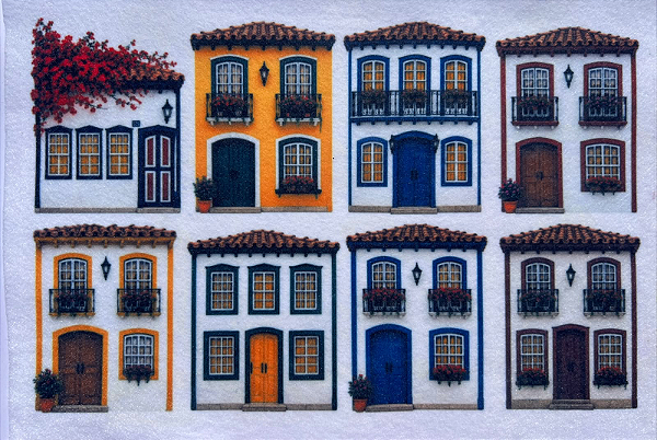 Casinhas coloridas porta chaves 2