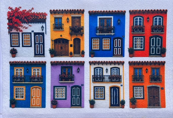 Casinhas coloridas porta chaves 1