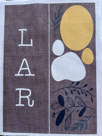 Duo de quadros Lar linho escuro