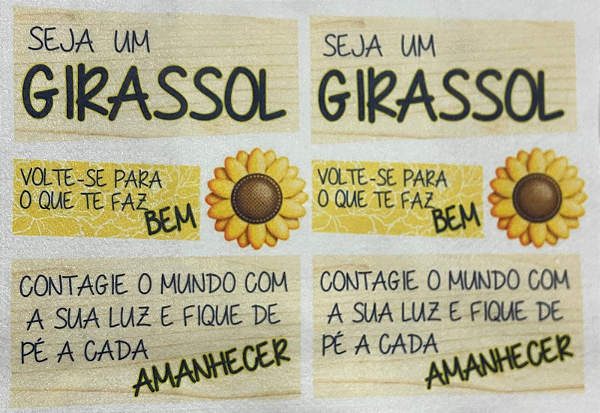 Plaquinha P Seja um Girassol