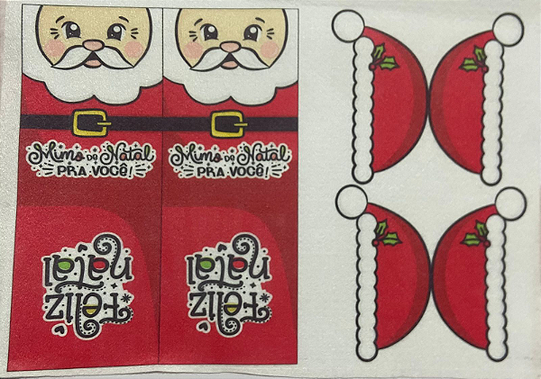 Envelope Natal com Gorro - Ideal para twix