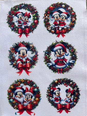 Mini Guirlanda Natal Mickey e Minnie