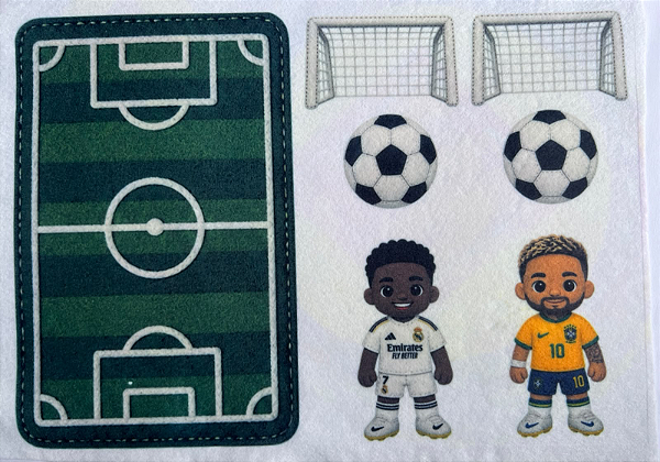 Tiara Cabelo Maluco Campo de Futebol "Coleção Costurados a Mão"