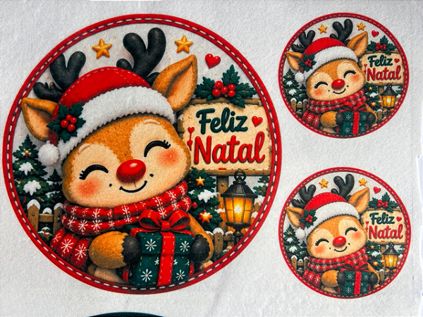 Bolsa Natal- Rena "Coleção costurados a mão"