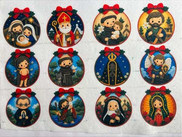Pingente Santinhos 1 "Coleção costurados a mão"