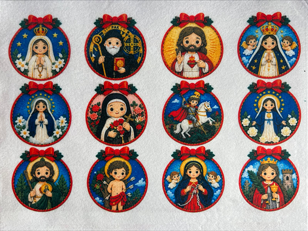 Pingente Santinhos 2 "Coleção costurados a mão"